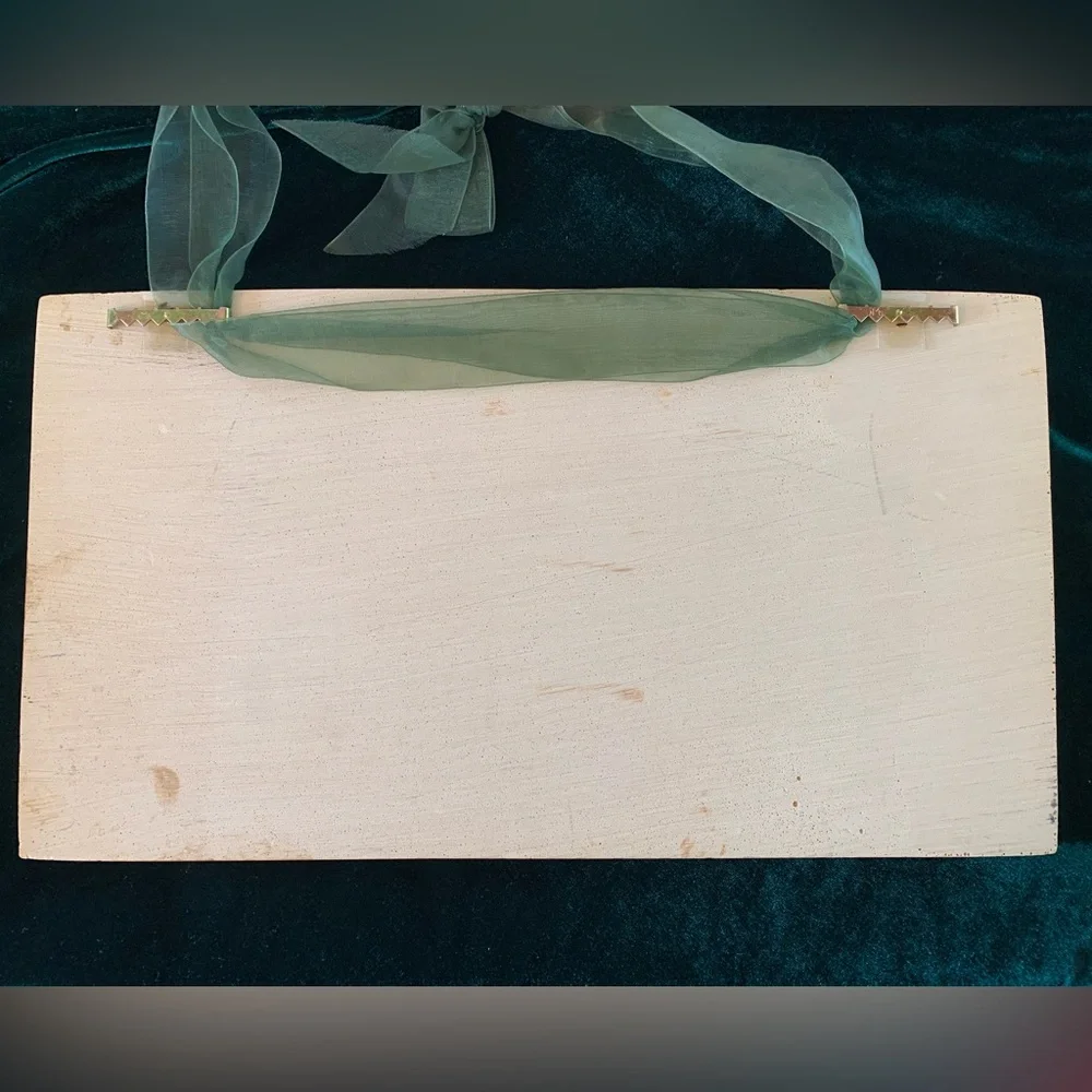 Vintage Gold Eros Musical Cherub Wall Hanging (Approx. 16" x 9") - Picture 8 of 9